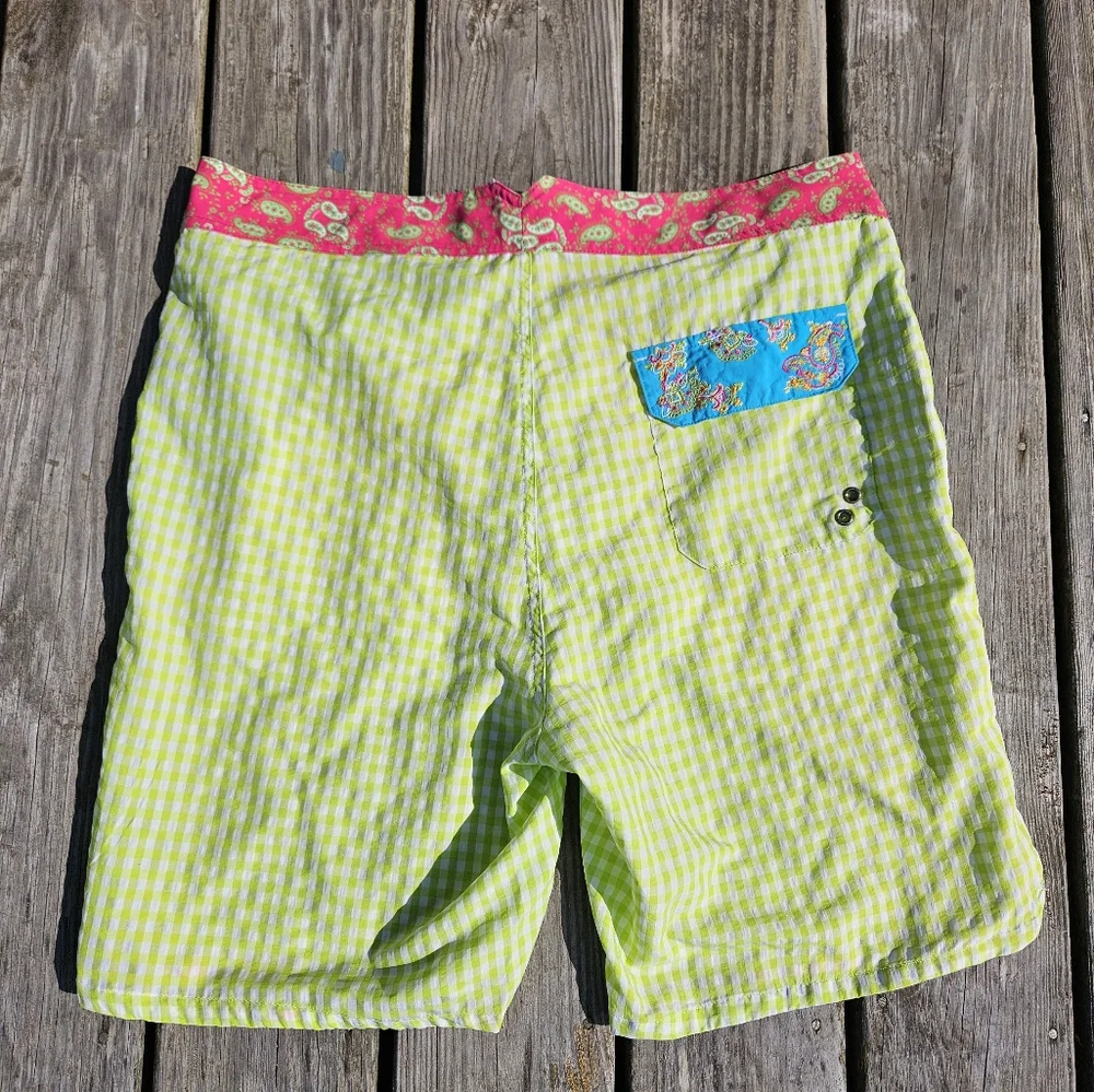 Robert Graham Green Checkered Paisley Bathingsuit - size 34